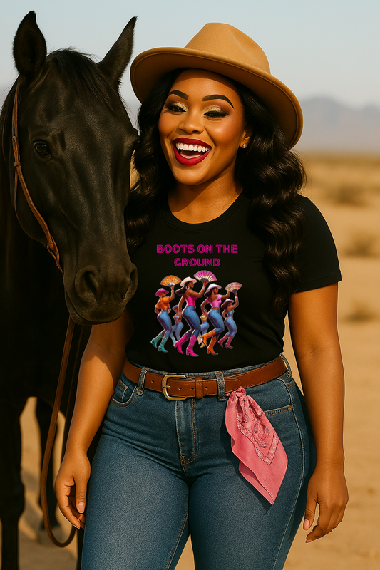 Black Girls Line Dancing Trail Ride Shirt